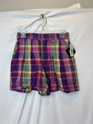 Pantalones Cortos Plisados a Cuadros Rosa Años 80 Ediciones Básicas Nuevos con Etiquetas Nuevos de Colección Juniors 5/6 Totally Rad Foto 1 de 3