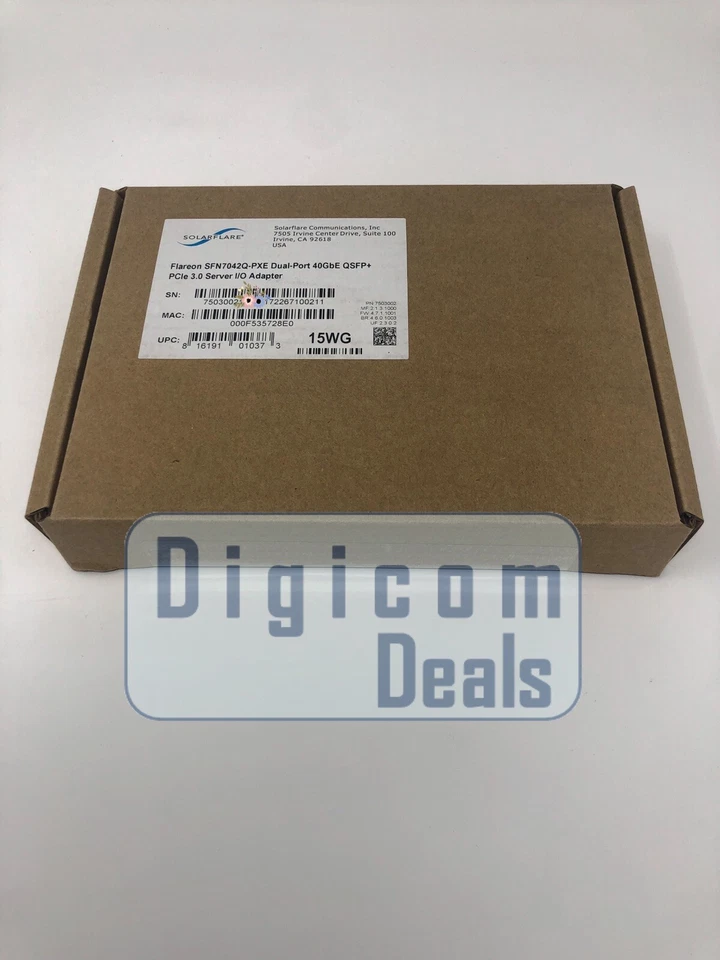 Solarflare SFN7042Q 40GbE QSFP+ PCIe 3.0 Server I/O Adapter SFN7042Q-PXE - Image 1 of 1