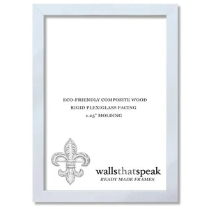 Walls That Speak White Picture Frame for Puzzles, Posters, Photos, or Artwork - Picture 1 of 10