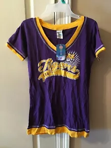 GORGEOUS LSU TIGERS PURPLE & YELLOW SHIRT YOUTH MEDIUM NEVER WORN W/TAG - Picture 1 of 4
