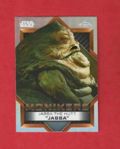 2023 Topps Star Wars Chrome Insert Monikers Jabba The Hutt Karte M-18 - Bild 1 von 2