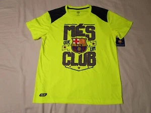 New FCB FC Barcelona Football Soccer Jersey Officially Licensed Més Que Un Club - Picture 1 of 7