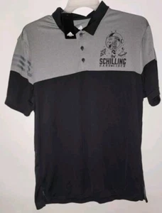 Adidas Golf 3 Stripe Polo Shirt Men’s XLarge Schilling Hard Cider Logo New  - Picture 1 of 6
