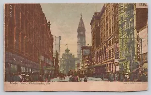 Postcard Philadelphia Pennsylvania Market Street c1905 - Picture 1 of 2