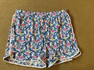 Vineyard Vines Girls Periwinkle Blue Floral Printed Shorts Size Large - Picture 1 of 5