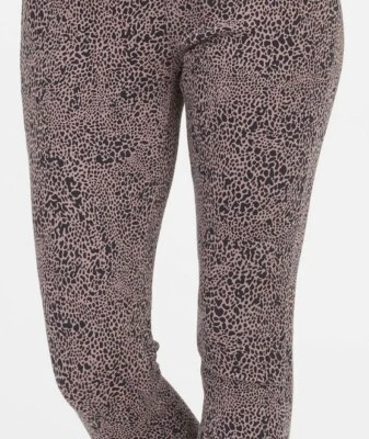 Spanx Ankle Leggings Small Denim Leopard HTF Pattern Brown Taupe Black NWT - Image 1 of 4