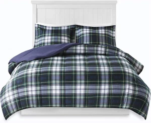 NEW Madison Park Essentials Parkston Plaid Full/Queen Comforter - Picture 1 of 6