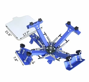 4 Color 1Station Screen Printing Machine Desktop Press Printer Shirt Press Board - Picture 1 of 8