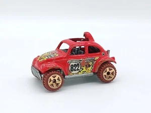 HOT WHEELS 2011 VW BAJA BUG BEETLE RED JUNGLE RALLY 822_S THREE - Picture 1 of 9