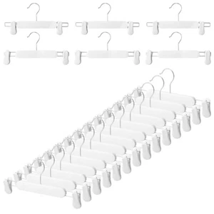 20Pcs Pant Hangers with Adjustable Clips Plastic Clothes Shorts Hanger- - Picture 1 of 11