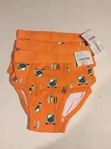 Juego de 3 Gymboree Niños Talla XS (3-4) Ropa Interior Motocicleta NUEVO Naranja - Imagen 1 de 5