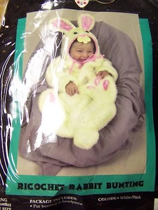 NEW CHARADES RICOCHET RABBIT BUNTING WHITE FAUX FUR HALLOWEEN COSTUME 0-6 MONTHS - Picture 1 of 1