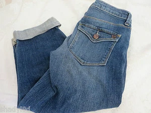 JOE'S JEANS CROP Maribelle Size 14 Denim Cuffed EUC Flap Pockets GIRLS Blue - Picture 1 of 5