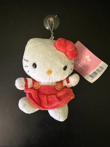Hello​ Kitty Mini 4" Plush Doll Keychain Suction Cup Sanrio 2008 - Picture 1 of 9