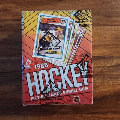 1988-89 Topps Hockey Wax Box BBCE Authenticated and Wrapped - Image 1 of 2