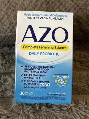 AZO Equilibrio Femenino Completo, Probiótico Diario para Mujer, Apoya Vaginal Foto 1 de 4
