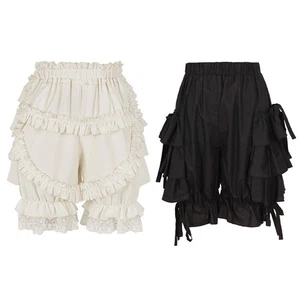 Womens Bloomers Elastic Waistband Bottom Nightwear Shorts Cosplay Victorian - Picture 1 of 19