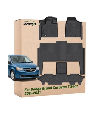 Car Floor Mats Replacement for Dodge Grand Caravan 7 Seat 2011-2021 Protectio... - Image 1 of 4