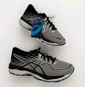 ASICS Gel-Cumulus 19 Mens 8 EE WIDE 2E Grey/Black/Directoire Blue T7B4N-9690 - Picture 1 of 10