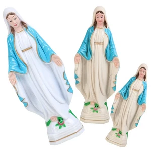 Virgin Mary Statue Miniature Resin Craft for Peaceful Home Decor - Foto 1 di 12