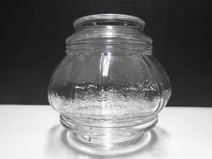 Vintage Klarglas Zwiebelform Gerippt Kugel Outdoor Veranda Befestigung Schirm 3" Passform - Bild 1 von 4