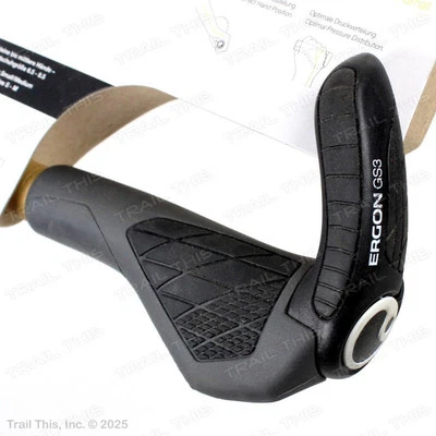 Empuñaduras de manillar pequeño Ergon GS3-S Ergo para bicicleta MTB extremos de barra de 3 dedos negro/gris Foto 1 de 4
