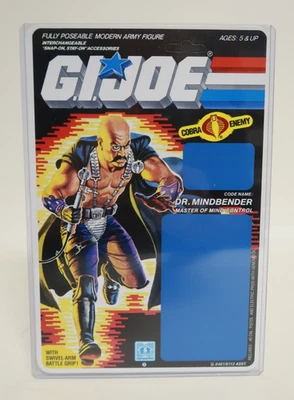 Dr. Mindbender Mind Control GI Joe Repro Reproduction Cardback Figure File Card - Image 1 of 4