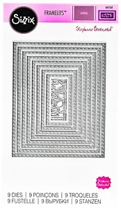 Sizzix Framelits Dotted Rectangles 9pc #561561 Retail $19.99 Stephanie Barnard - Picture 1 of 9