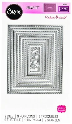 Sizzix Framelits Dotted Rectangles 9pc #561561 Retail $19.99 Stephanie Barnard - Image 1 of 4