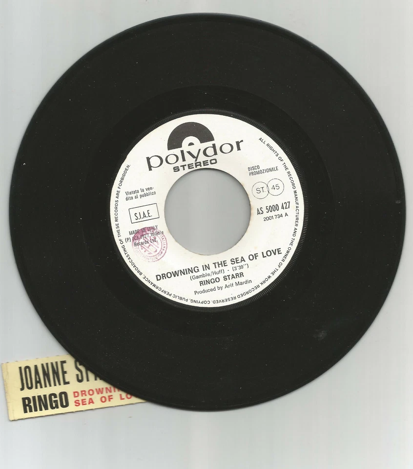 RINGO STARR 7" Italian jb-PRO 1977 "Drowning in the sea..." MINT  w/title-strip! - Image 1 of 1
