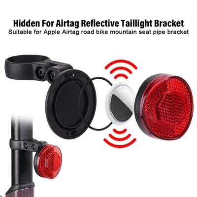 For Airtag Bike Holder Universal Case E Bike Bicycle Tail Light юг G1L6 H9J N7Y6 - Image 1 of 4