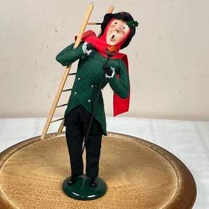Accendino Byers Choice Caroler 1994 con scala e torcia firmato 13 pollici - Foto 1 di 8