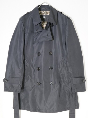 BURBERRY BLACK LABEL trench primaverile foderato mimetico nero taglia M