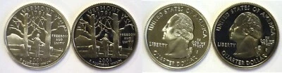 2001-S Vermont Statehood Quarter Silver & Clad Proofs 2 Coin Set - Image 1 of 3