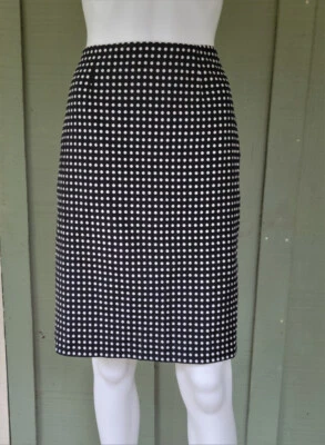 Falda de lunares negra colección ANNE KLEIN 4 cremalleras expuestas Foto 1 de 4