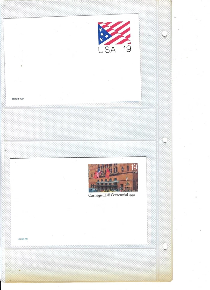 US: 2 postal cards NEW/used MNH 122912 - Image 1 of 1