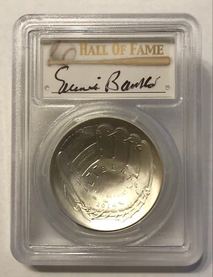 2014-P Baseball Hall Of Fame Ernie Banks MS70 Pop 70 - Image 1 of 2