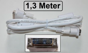 KA02)  DVI Kabel 1,3m DVI-D (DVI Digital) Single Link 18+1 Monitor PC  (2,69€/m) - Bild 1 von 8