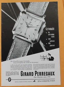 1952 Girard Perregaux Gyromatic Watch Vintage Magazine Print Ads - Picture 1 of 1