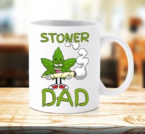 Stoner Dad Leaf Mug Cup Father's Day Funny Novelty Birthday Gift Him Ceramic V2 - Picture 1 of 1