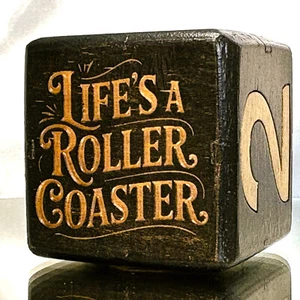 Life's a Roller Coaster - Backgammon Doubling Cube 36mm - Picture 1 of 9