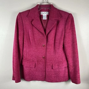 Giacca tuta blazer Rena Rowan lana rosa taglia 6 foderata spalline morbida vintage - Foto 1 di 10