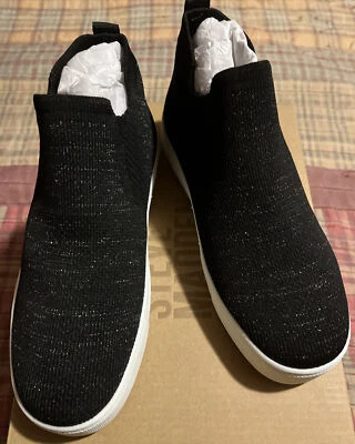 Steve Madden девочек черный с блестками повседневные модные кроссовки обувь - размер 2 новый - Изображение 1 из 4