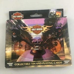 Harley-Davidson Motorcycle Playing Cards Set of 2 in Tin NEW - Picture 1 of 3