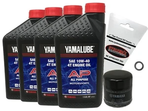 Yamaha OEM Oil Change Kit for 2011-2013 Yamaha FZ8  with 10W-40 Oil - Picture 1 of 2