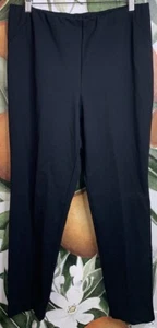 J Jill Large Ponte Slim Leg Black Viscose Blend Pull on Pants - Picture 1 of 7