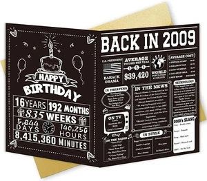 Sweet 16Th Birthday Card Gift for Boys Girls, Funny 16 Birthday Decoration for H - Picture 1 of 6