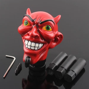 Car Shift Shifter Knob Red devil Sports Auto Manual Universal Gear Lever New - Picture 1 of 12