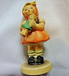 Hummel Goebel Germany Ceramic Porcelain Figurine Girl With Doll Collectible 3.5" - Picture 1 of 1