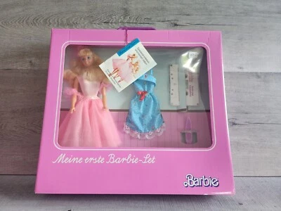 Conjunto Barbie Mein First My First Barbie boneca bailarina alemã Mattel 1987 novo - Imagem 1 de 4